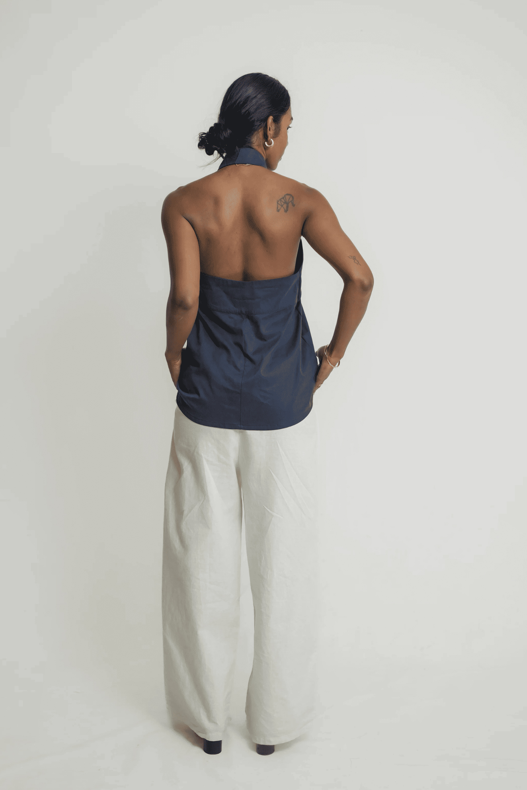 York Halter Top - Navy - Image 2