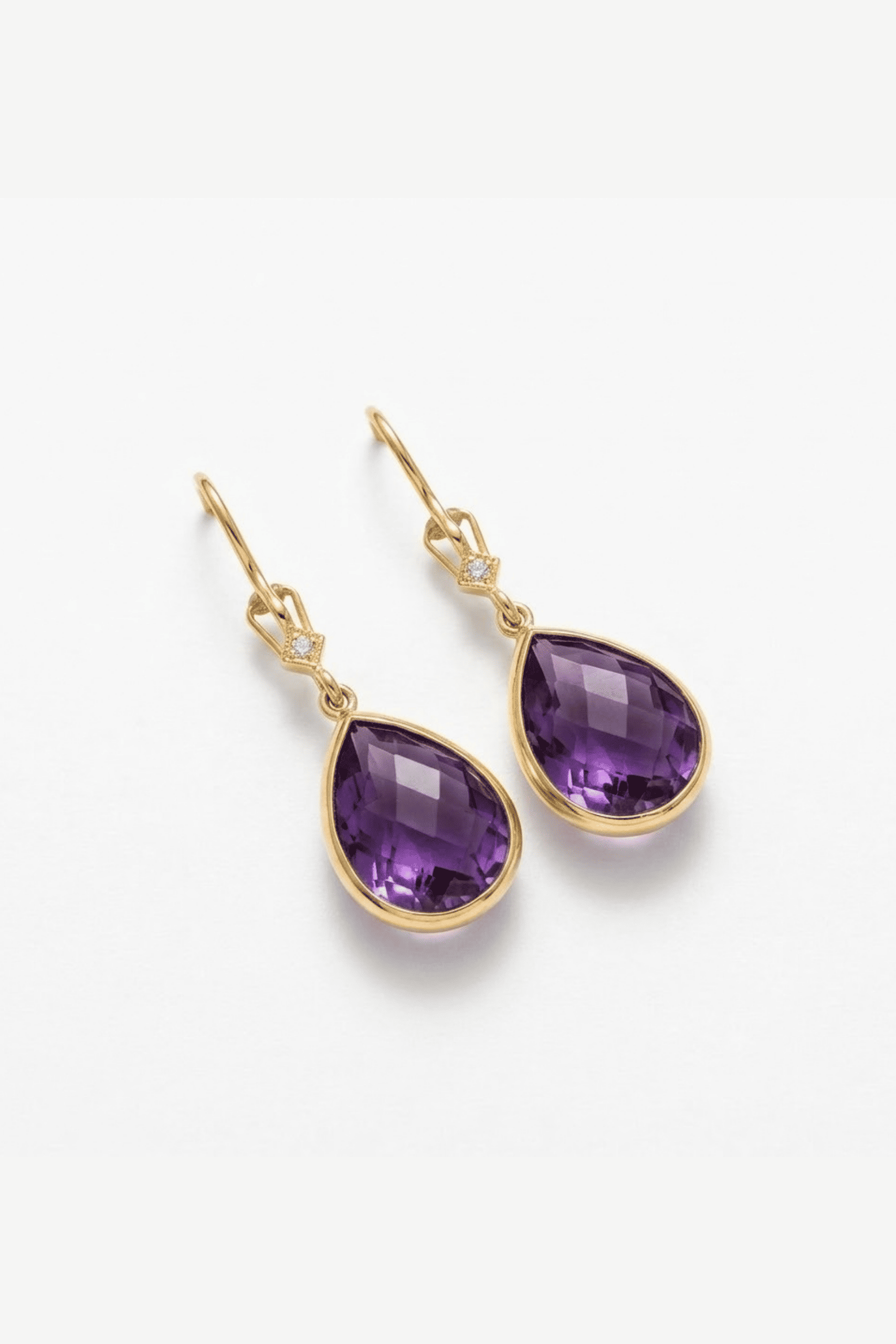 Amethyst Pear Drop Earrings