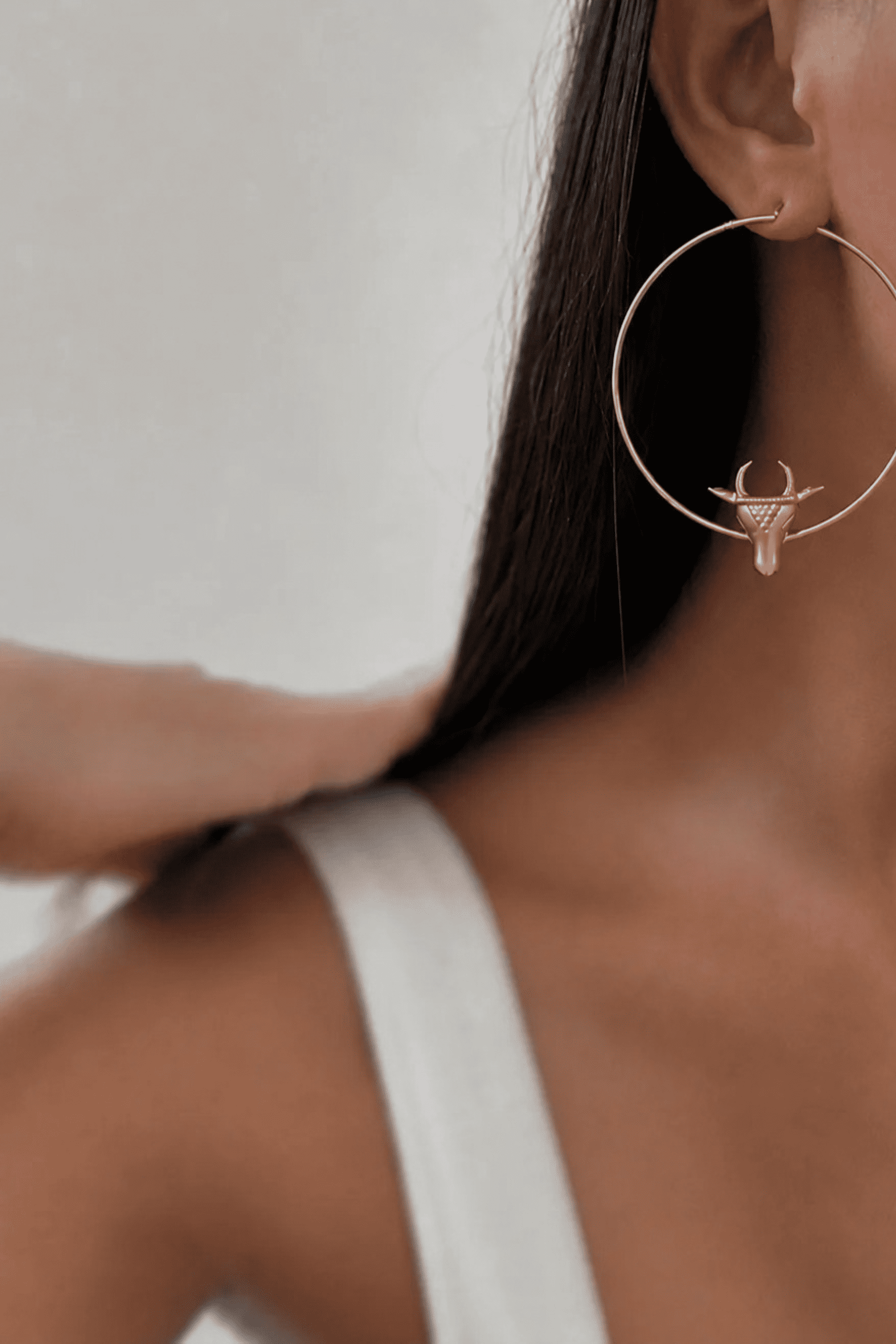 Cow Hoop Earring