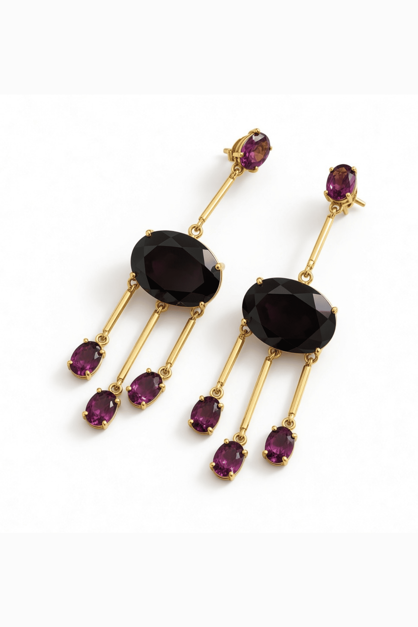 Garnet Long Ear Pendants