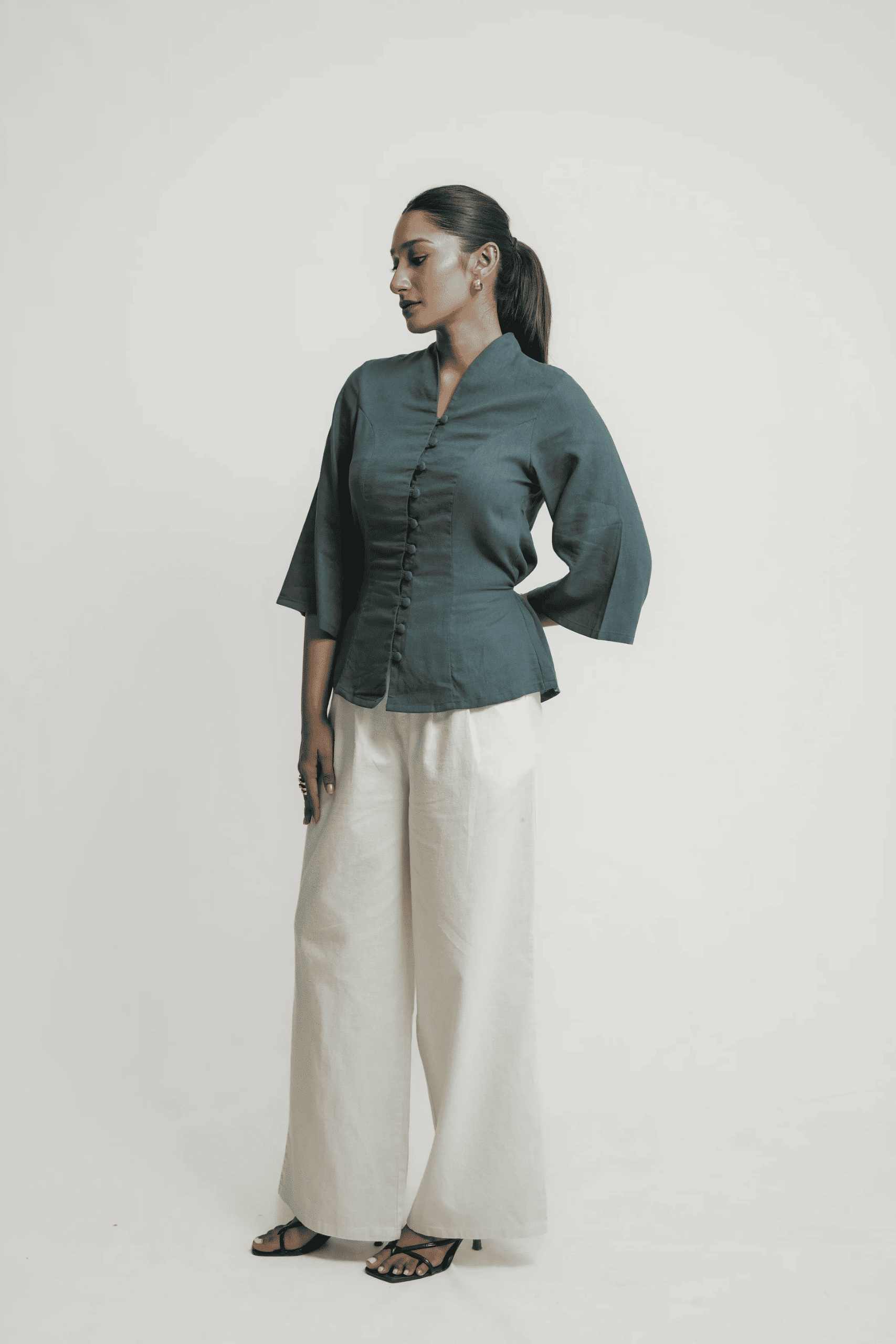 Beira Blouse-Sea Green