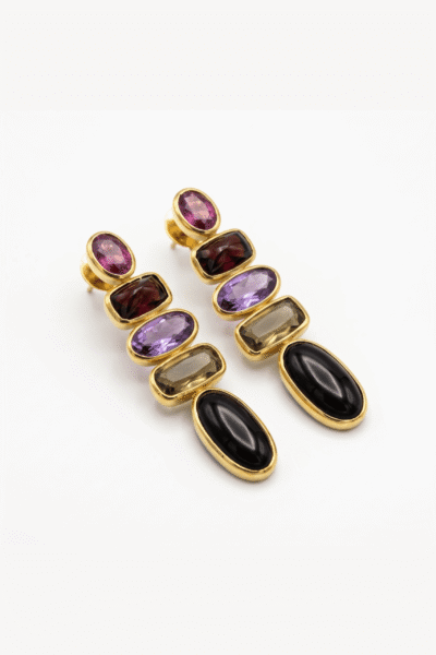 Vintage Vibe Ceylon Stone Earrings