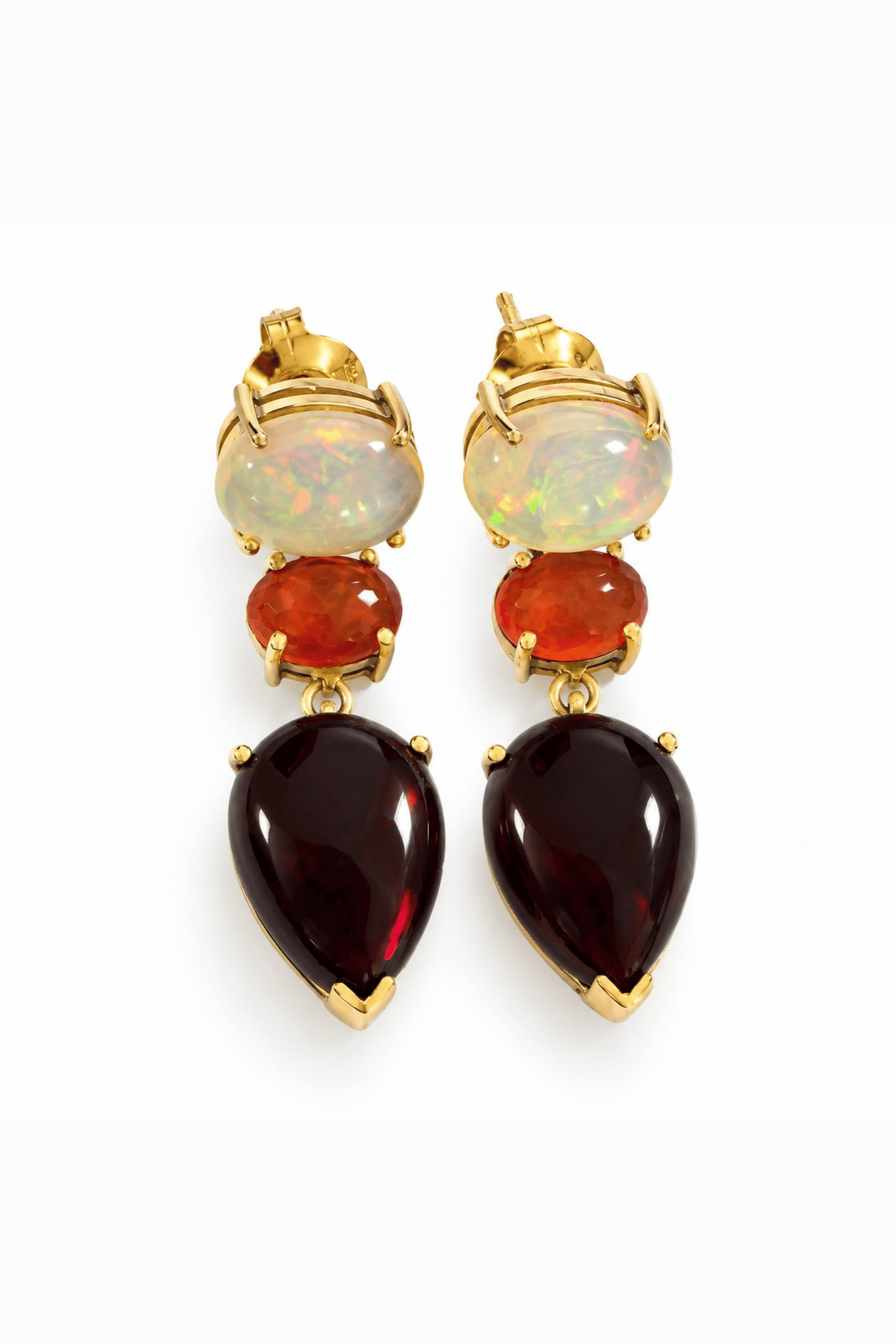 Fiery Opal Earrings
