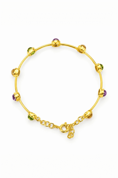 Delicate Ceylon Stone Cuff