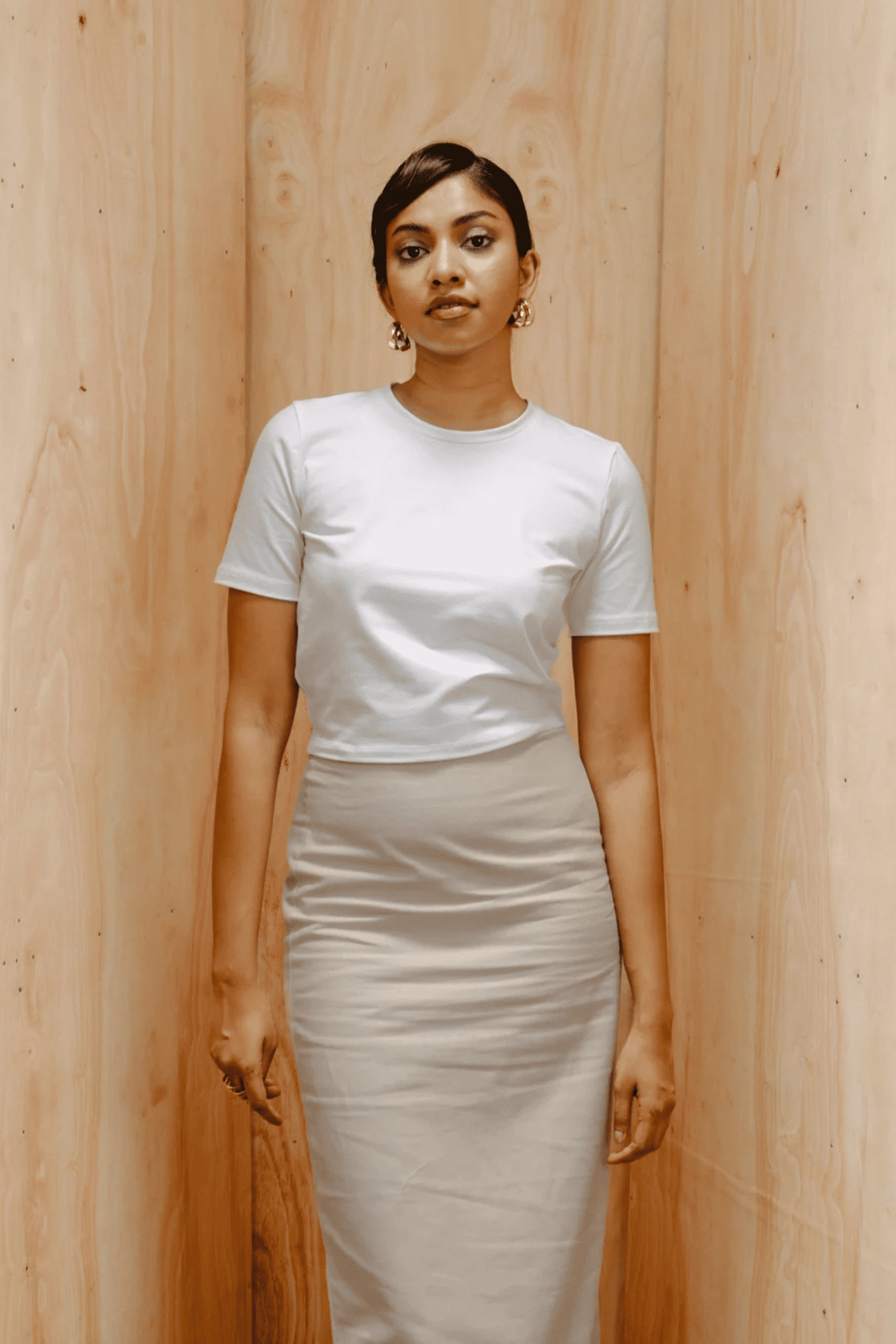 Khema Cropped Tee - White