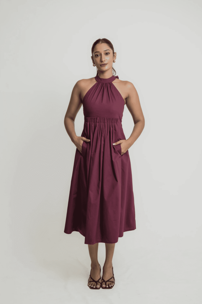 Lotus Dress - Burgundy