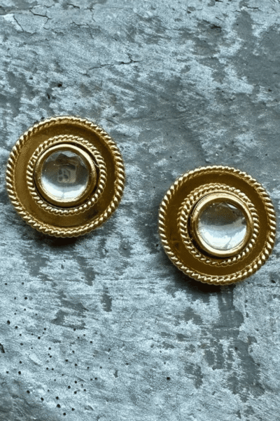 Polki Dot Stud Gold