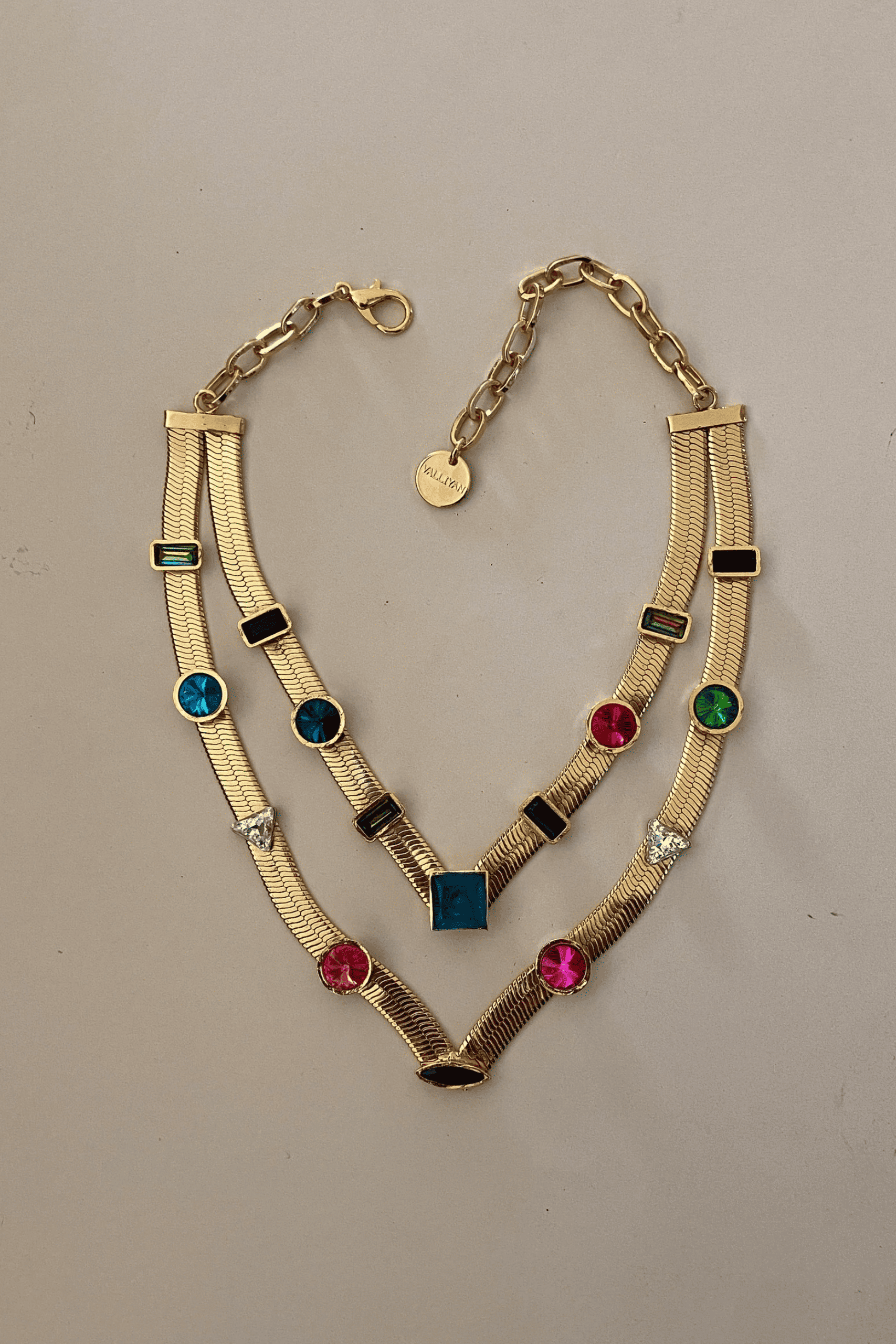 2 Layered Candy Necklace Gold
